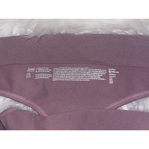 Jenni Womens Seamless Ribbed Hi-Cut Thong Panties XXL 2XL XXLarge Purple - Picture 3 of 4